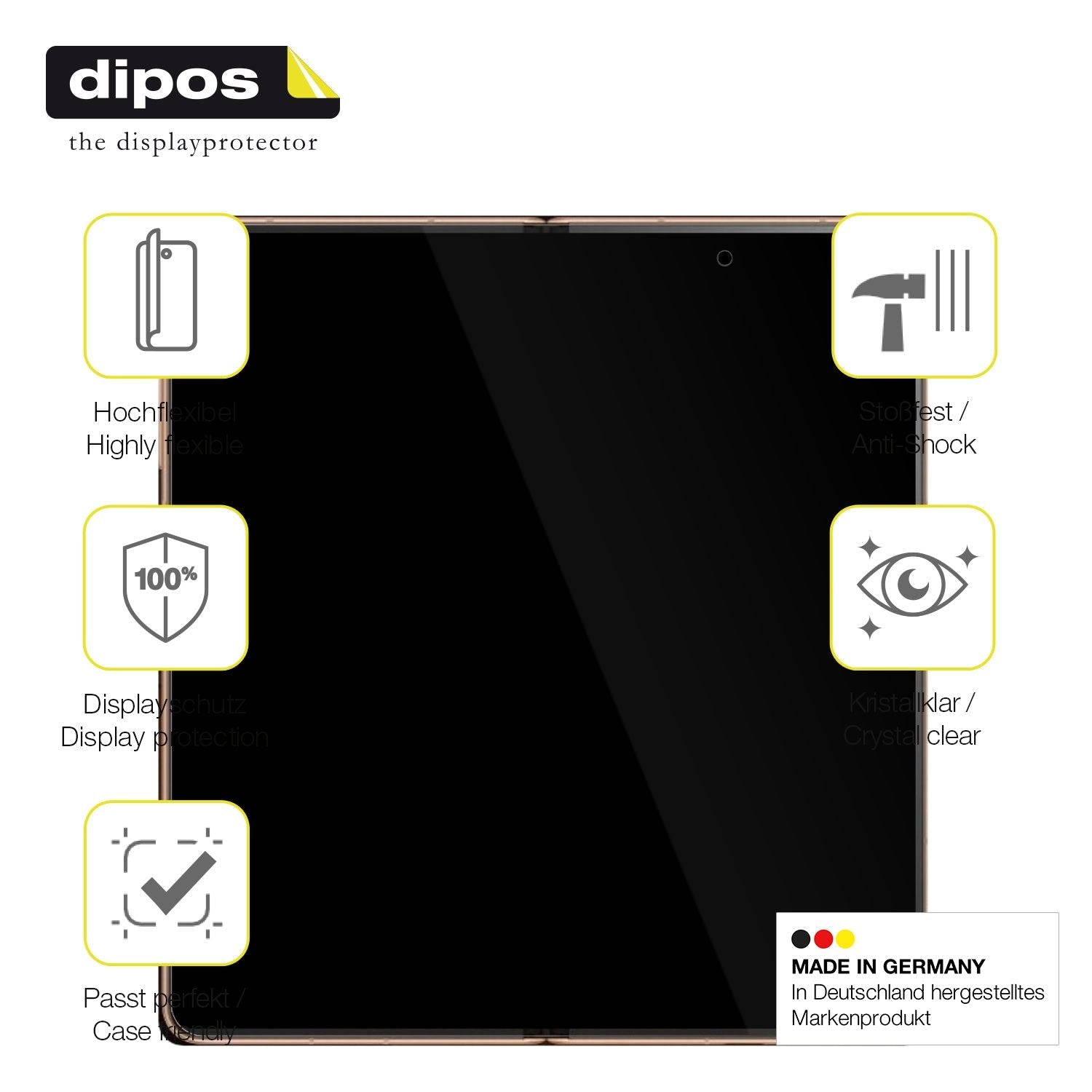 Displayschutz hergestellt in Deutschland, höchste Qualität made in Germany
