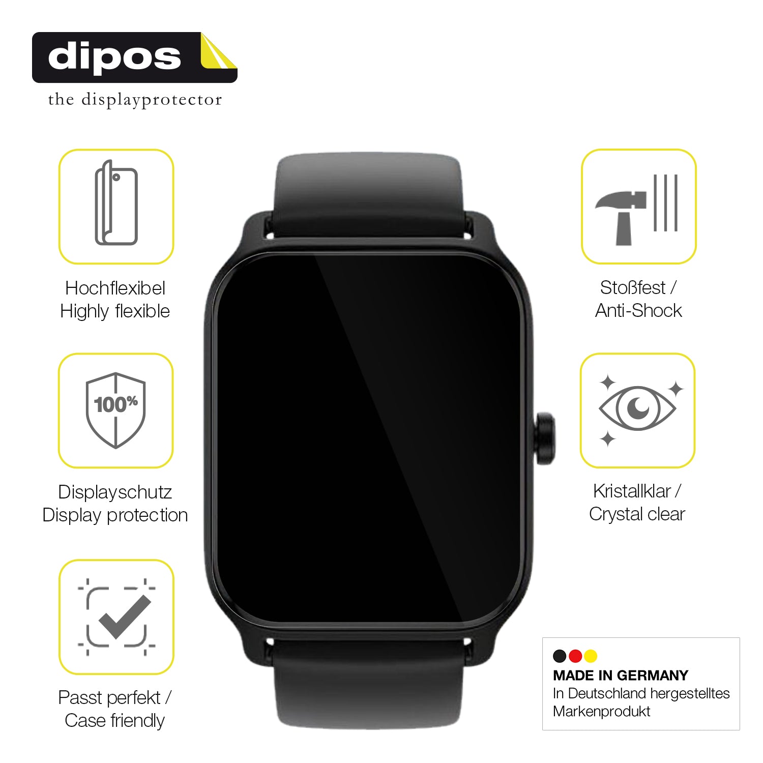 Displayschutz hergestellt in Deutschland, höchste Qualität made in Germany