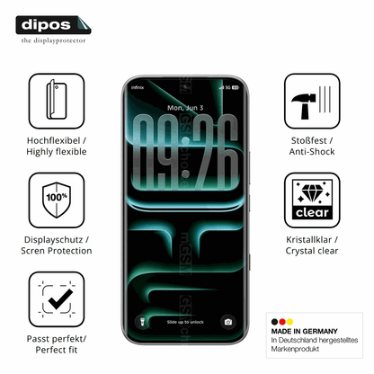 Displayschutz hergestellt in Deutschland, höchste Qualität made in Germany