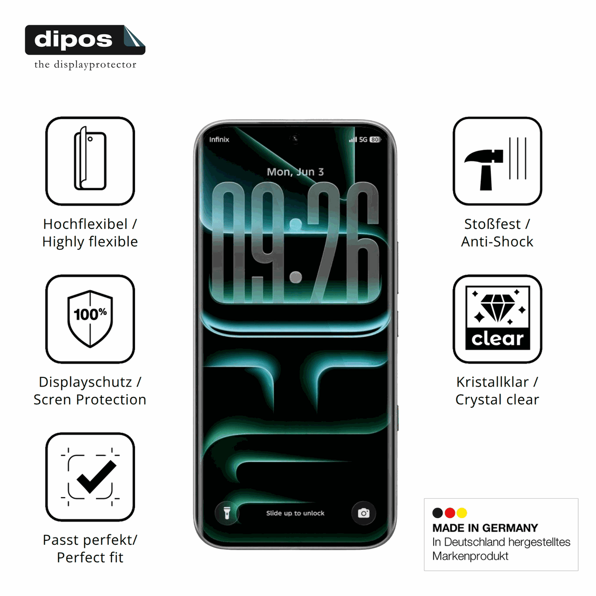 Displayschutz hergestellt in Deutschland, h�chste Qualit�t made in Germany