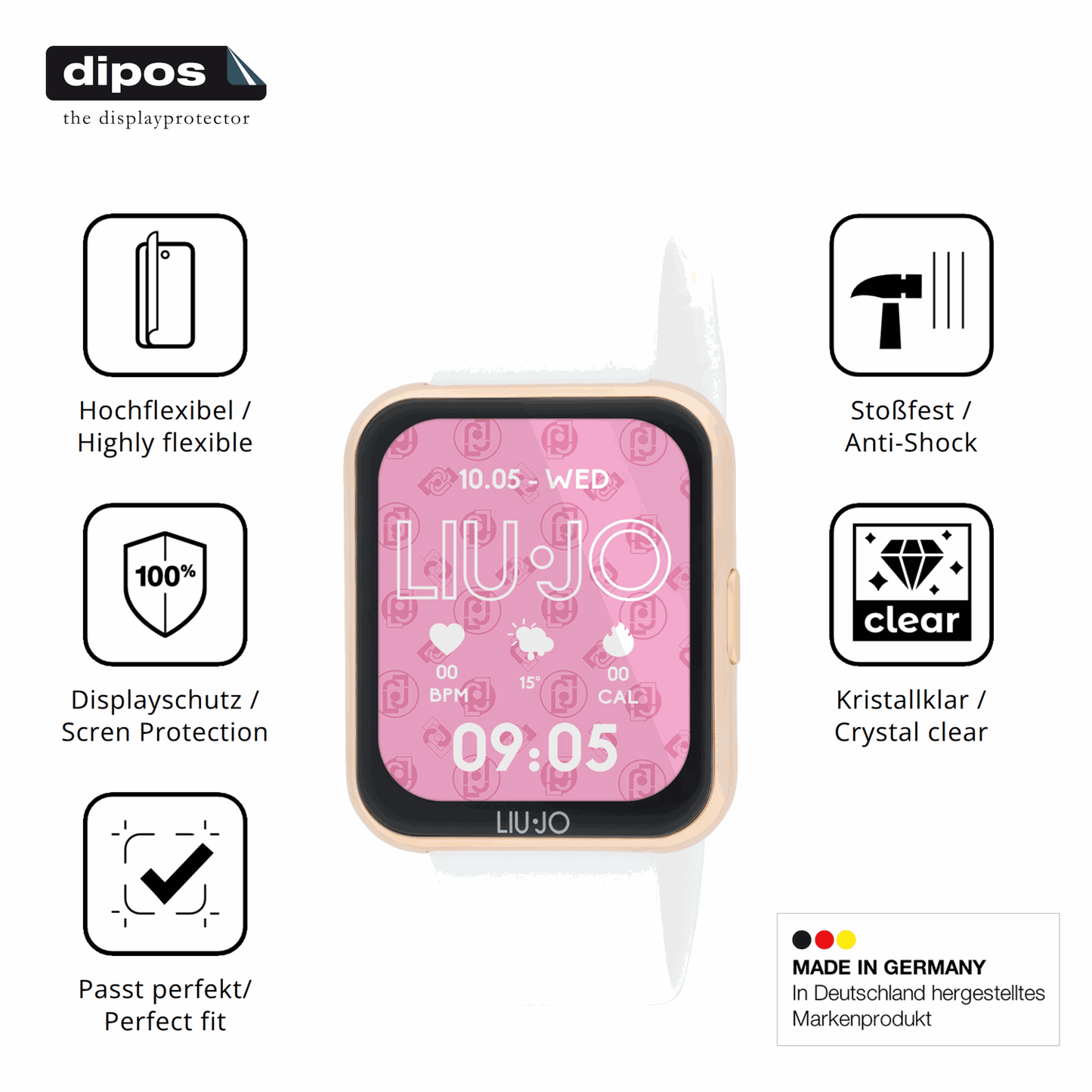 Displayschutz hergestellt in Deutschland, höchste Qualität made in Germany
