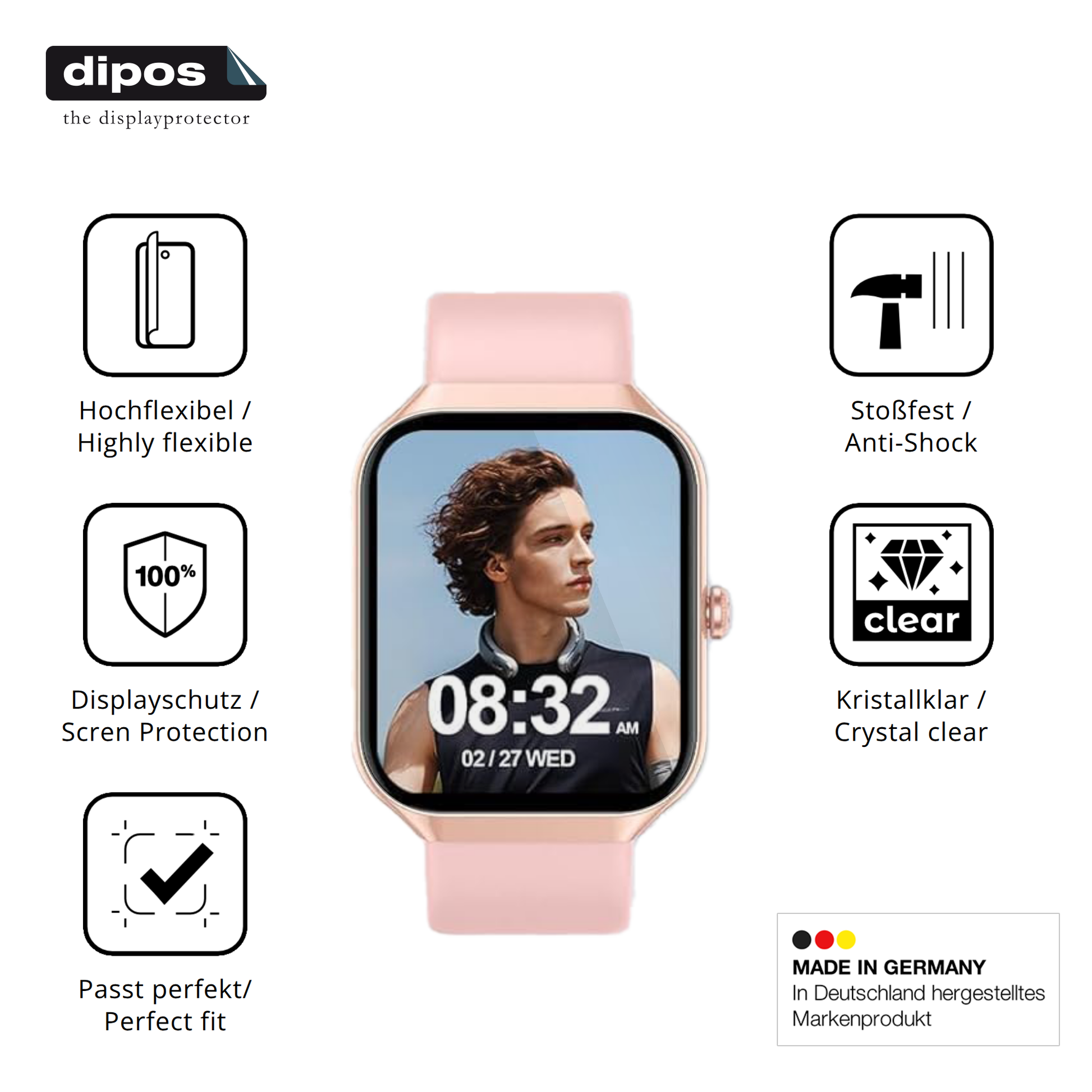 Displayschutz hergestellt in Deutschland, höchste Qualität made in Germany