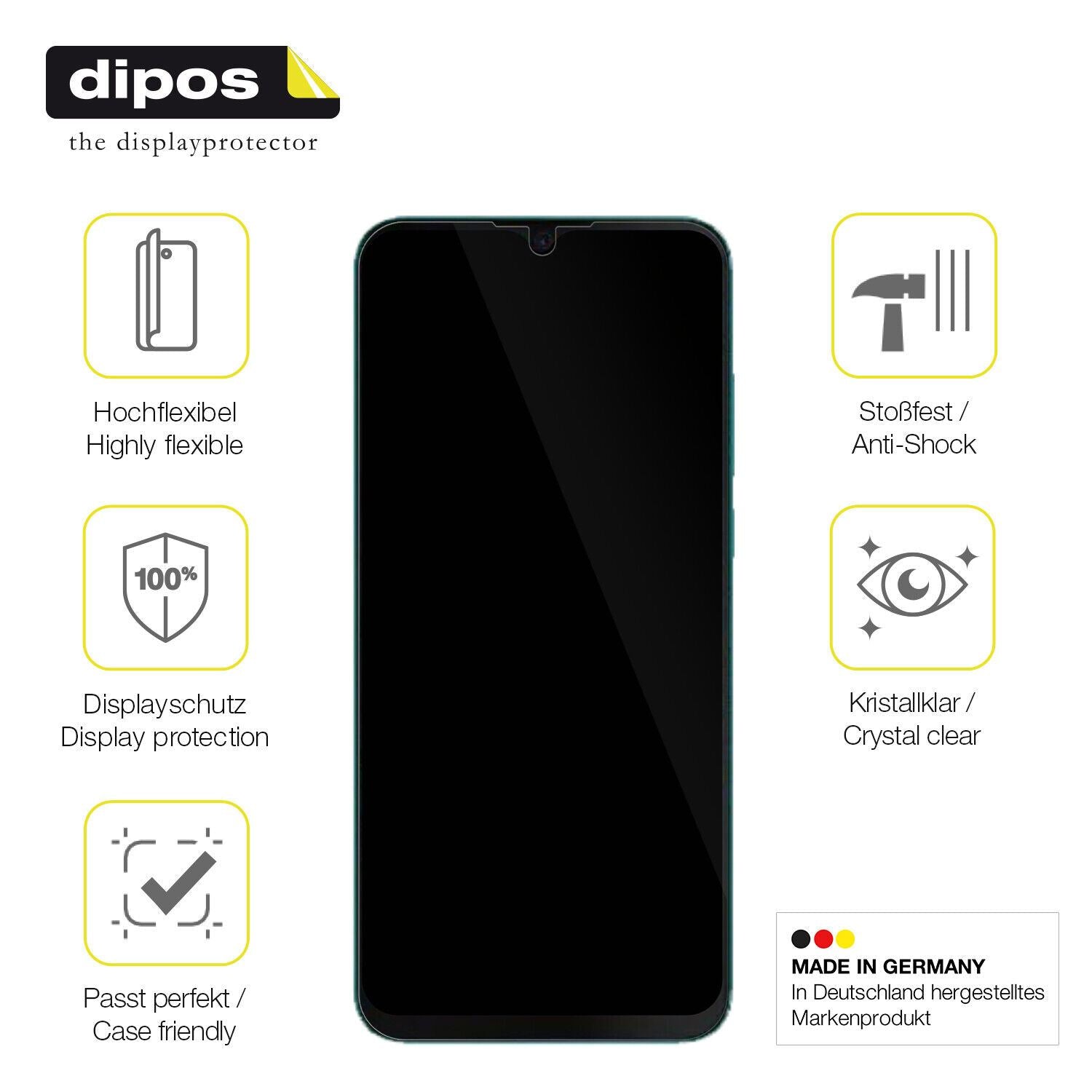 Displayschutz hergestellt in Deutschland, höchste Qualität made in Germany