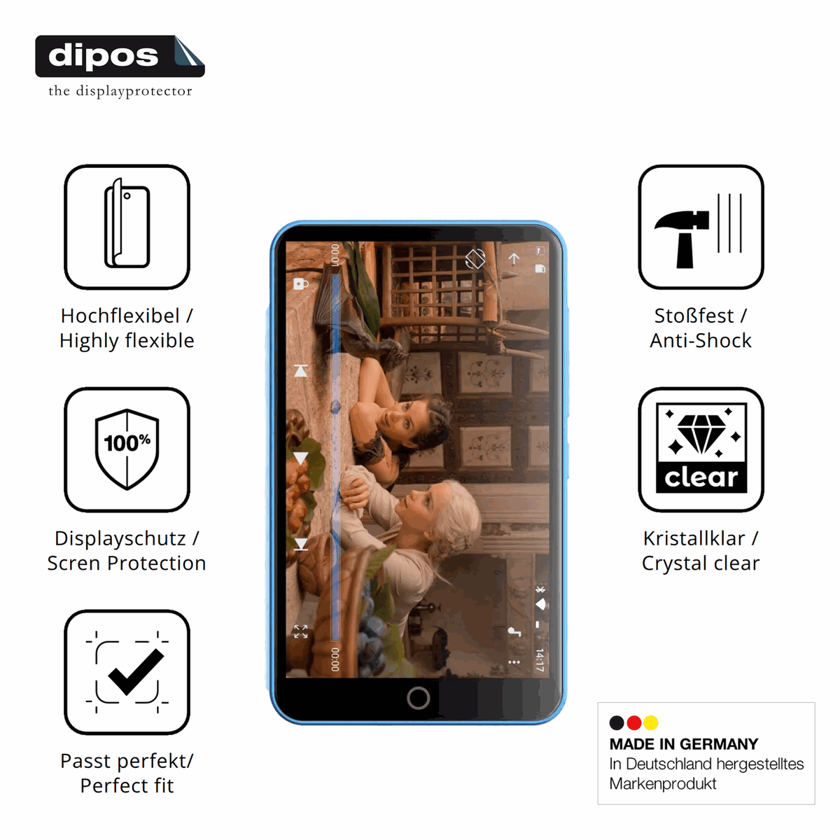 Displayschutz hergestellt in Deutschland, höchste Qualität made in Germany