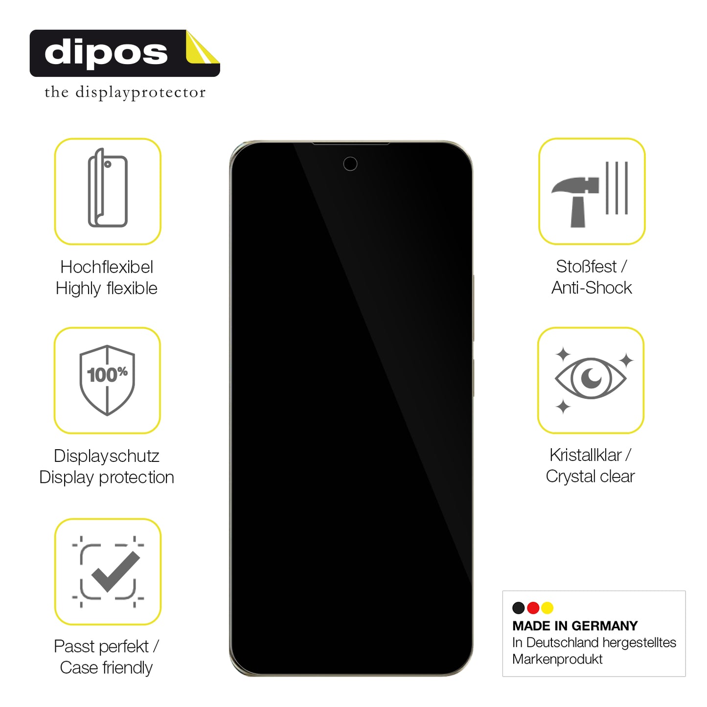 Displayschutz hergestellt in Deutschland, höchste Qualität made in Germany