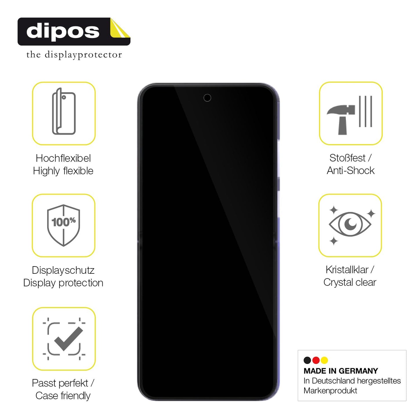 Displayschutz hergestellt in Deutschland, höchste Qualität made in Germany