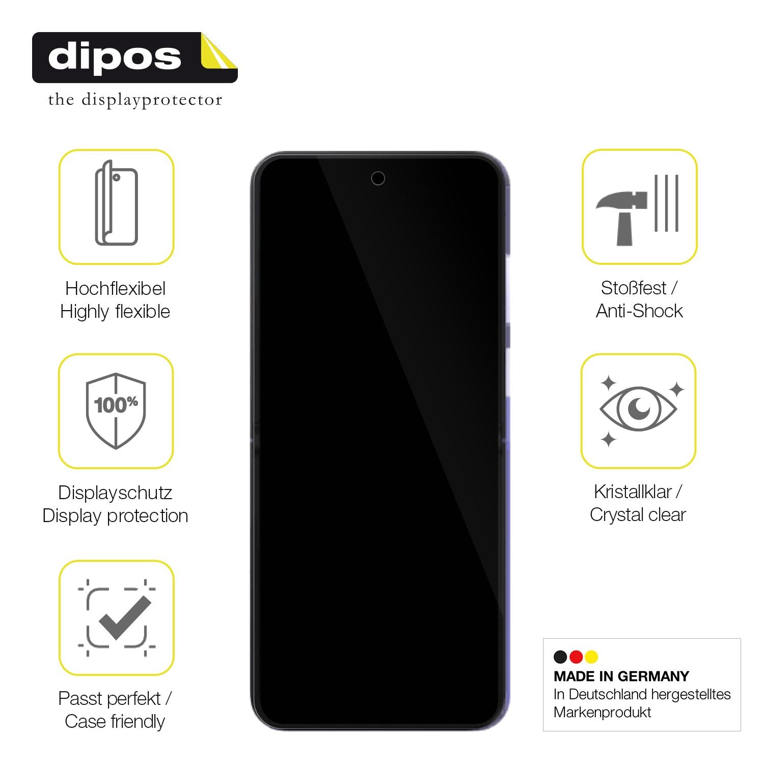 Displayschutz hergestellt in Deutschland, höchste Qualität made in Germany