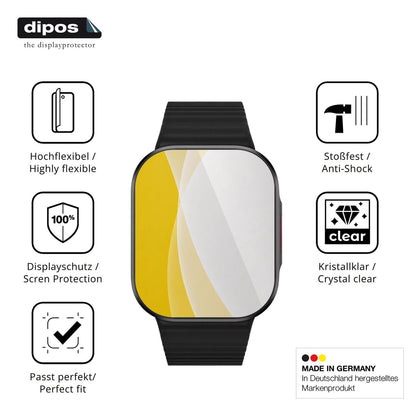 2x Screen Protector for Xiaomi Redmi Watch 6 Lite Protective Film covers 100% dipos Flex
