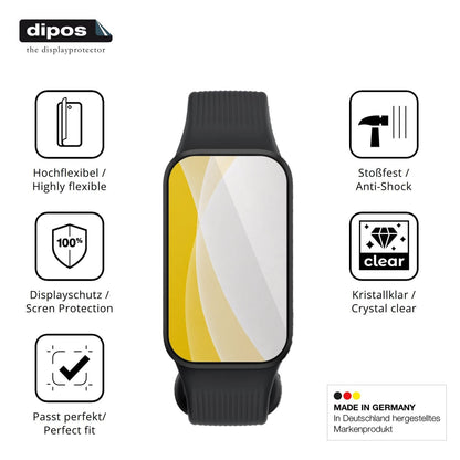 2x Screen Protector for Xiaomi Smart Band 11 Active Protective Film covers 100% dipos Flex
