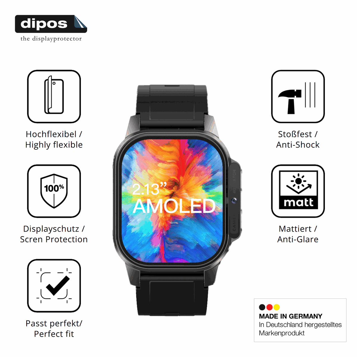 Displayschutz hergestellt in Deutschland, höchste Qualität made in Germany