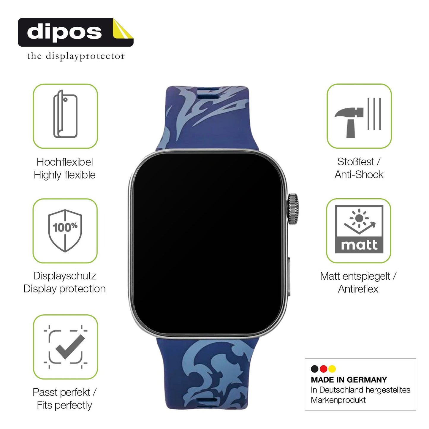 Displayschutz hergestellt in Deutschland, höchste Qualität made in Germany