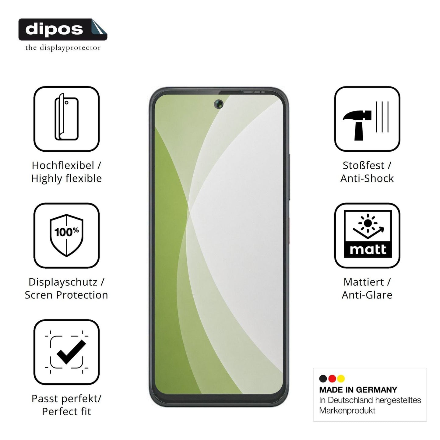 Displayschutz hergestellt in Deutschland, höchste Qualität made in Germany