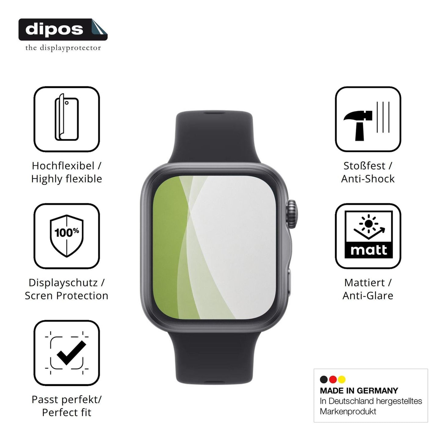 Displayschutz hergestellt in Deutschland, höchste Qualität made in Germany