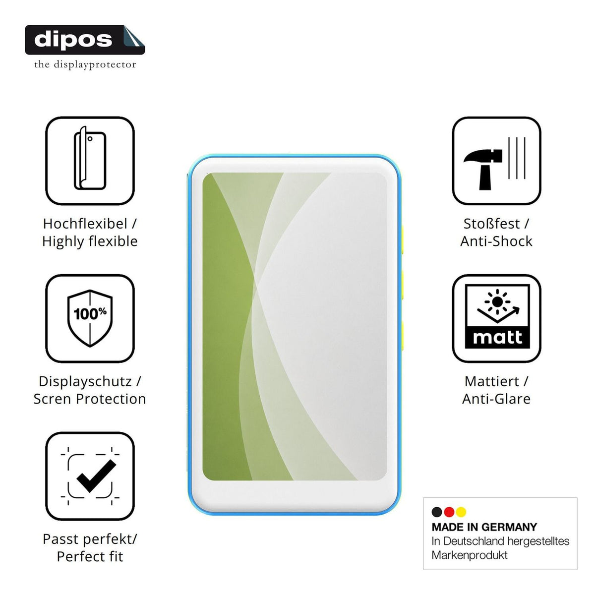 Displayschutz hergestellt in Deutschland, höchste Qualität made in Germany