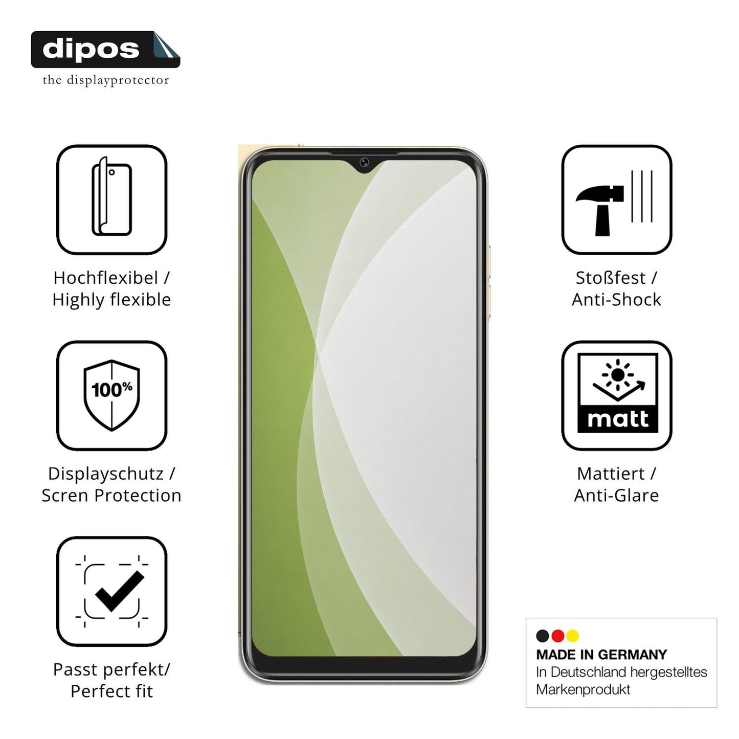 Displayschutz hergestellt in Deutschland, höchste Qualität made in Germany