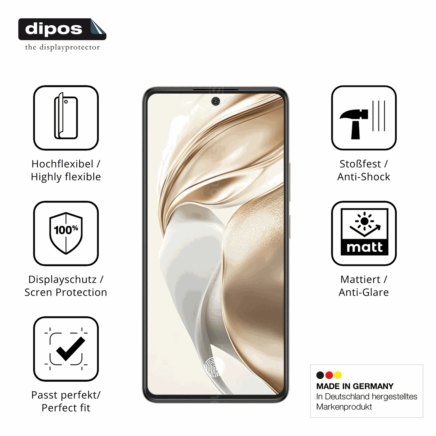 Displayschutz hergestellt in Deutschland, höchste Qualität made in Germany