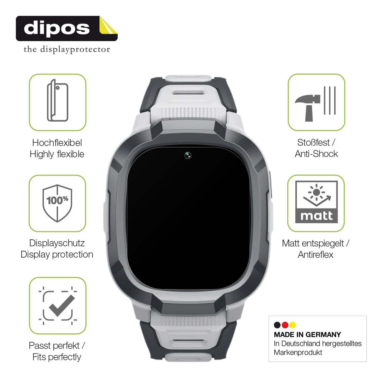 Displayschutz hergestellt in Deutschland, höchste Qualität made in Germany