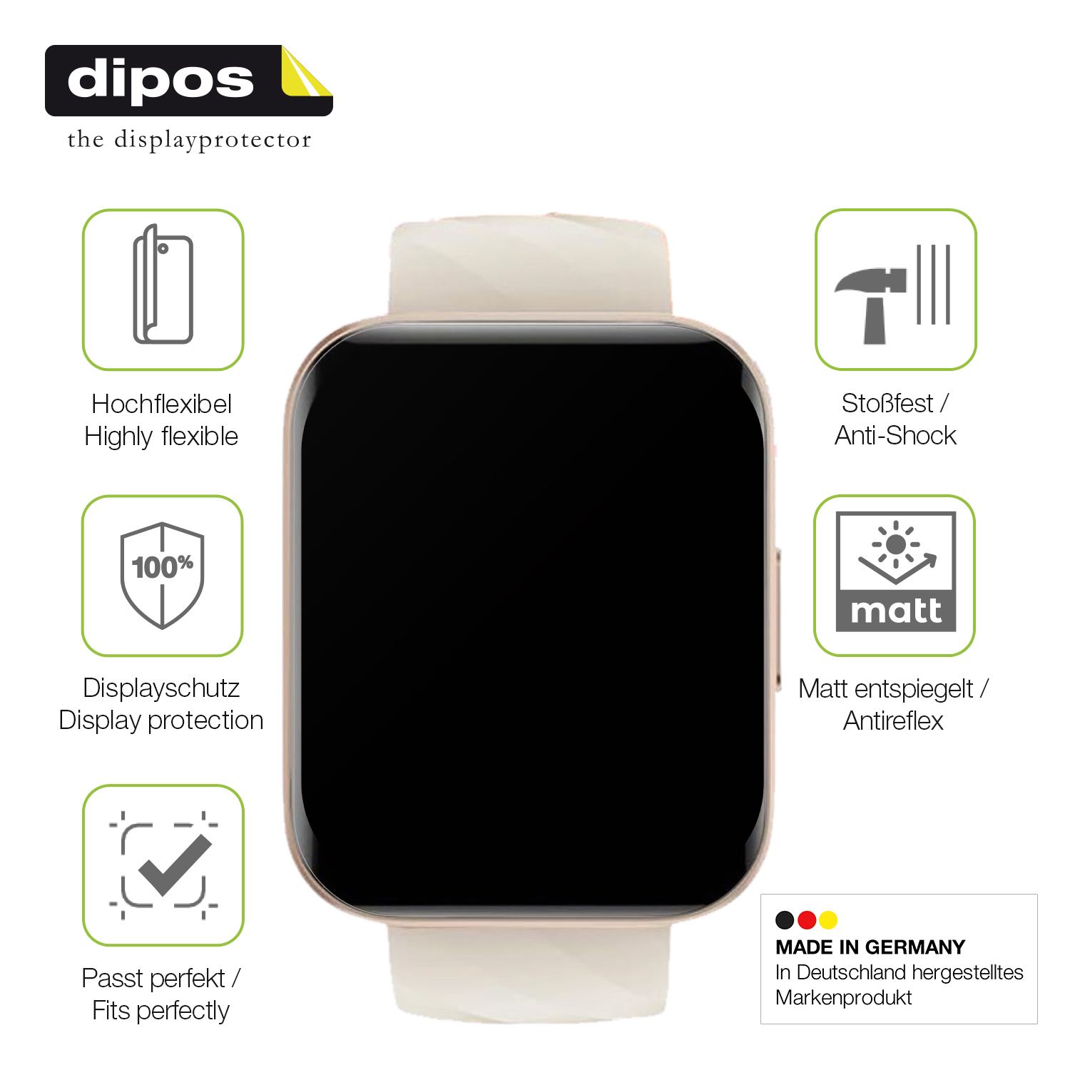 Displayschutz hergestellt in Deutschland, höchste Qualität made in Germany