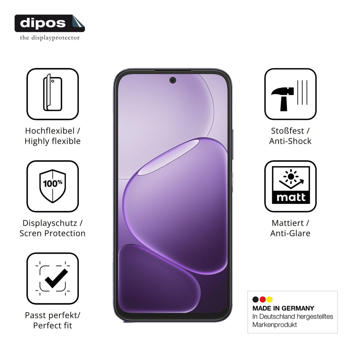 Displayschutz hergestellt in Deutschland, höchste Qualität made in Germany