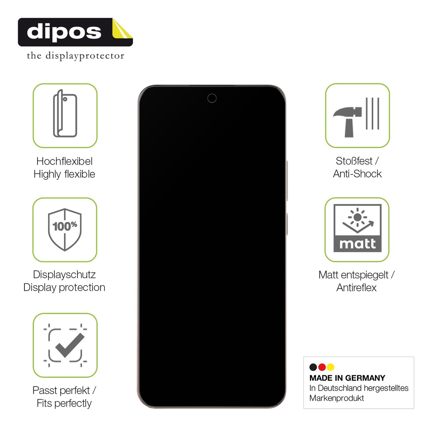 Displayschutz hergestellt in Deutschland, höchste Qualität made in Germany