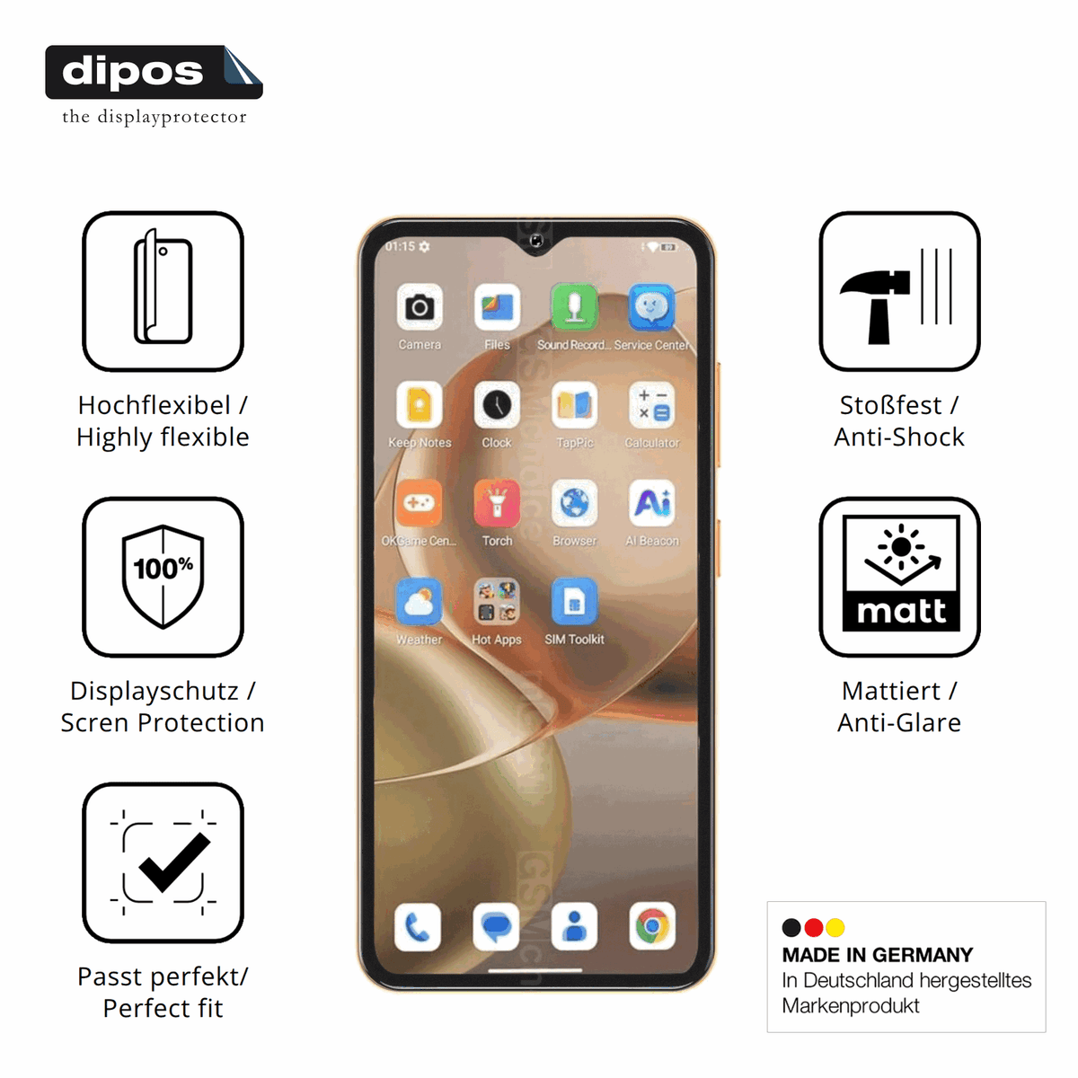 Displayschutz hergestellt in Deutschland, h�chste Qualit�t made in Germany