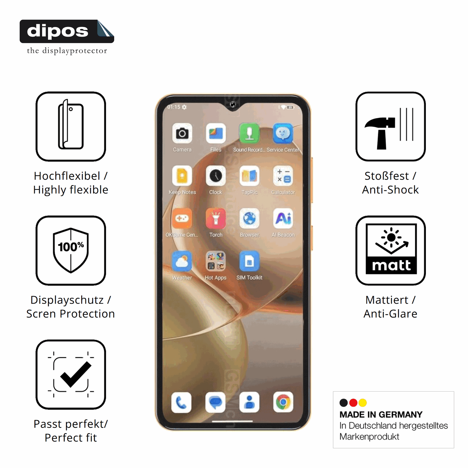 Displayschutz hergestellt in Deutschland, h�chste Qualit�t made in Germany