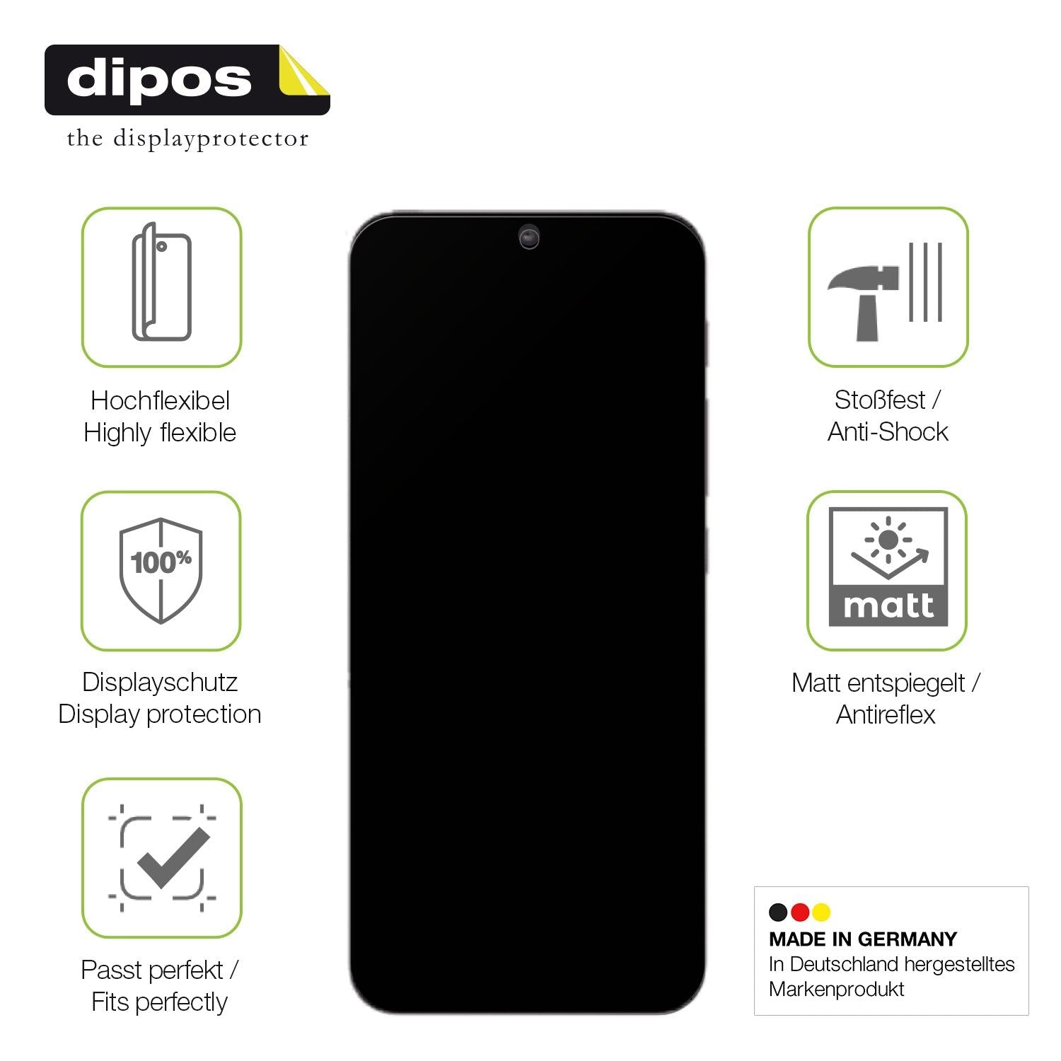 Displayschutz hergestellt in Deutschland, höchste Qualität made in Germany