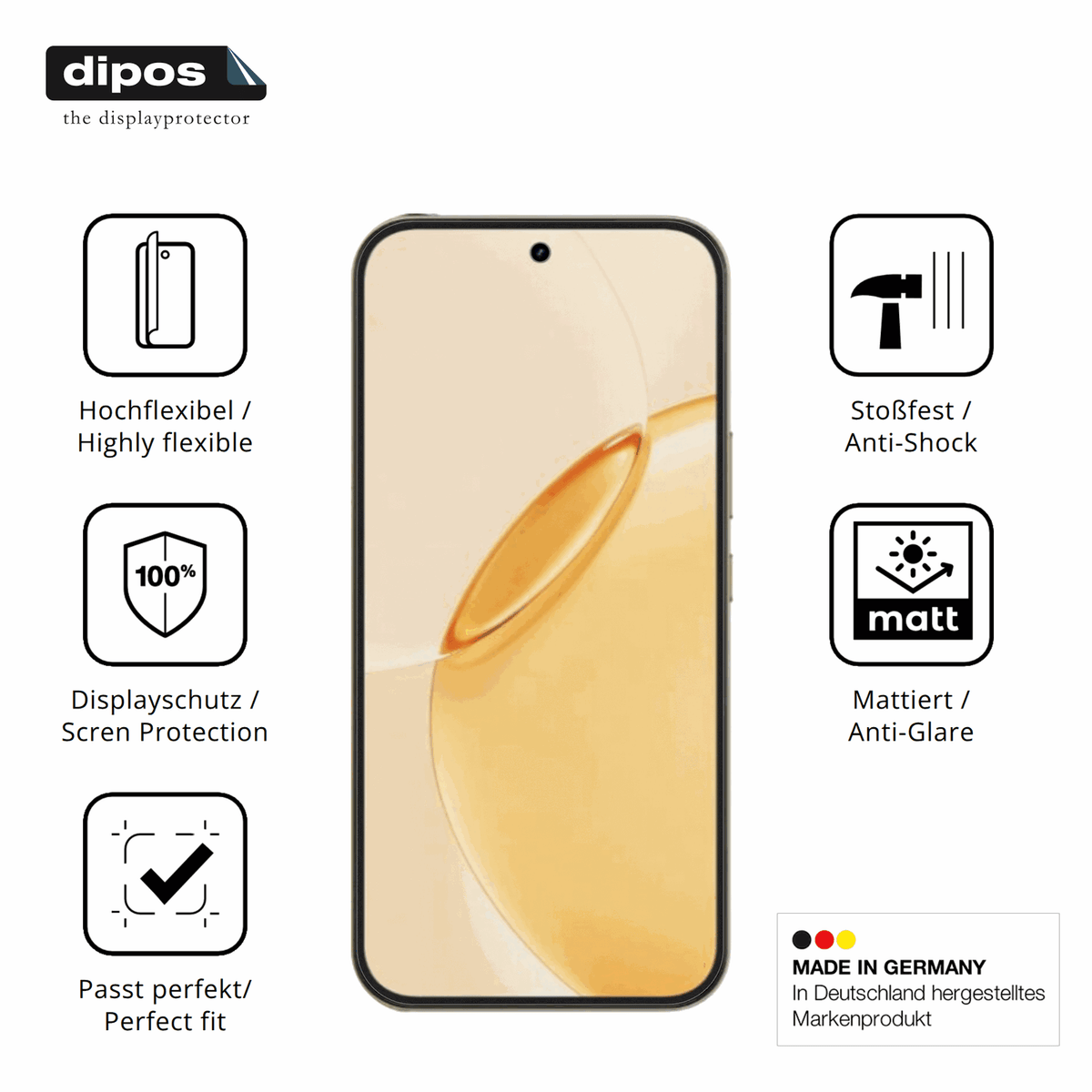 Displayschutz hergestellt in Deutschland, höchste Qualität made in Germany