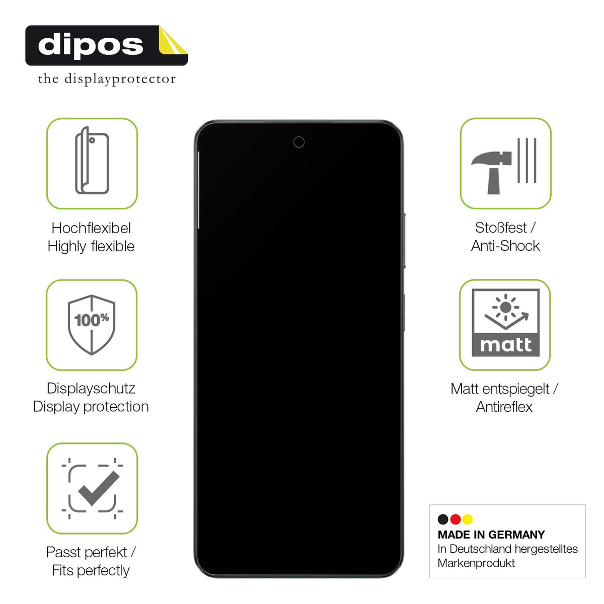 Displayschutz hergestellt in Deutschland, höchste Qualität made in Germany