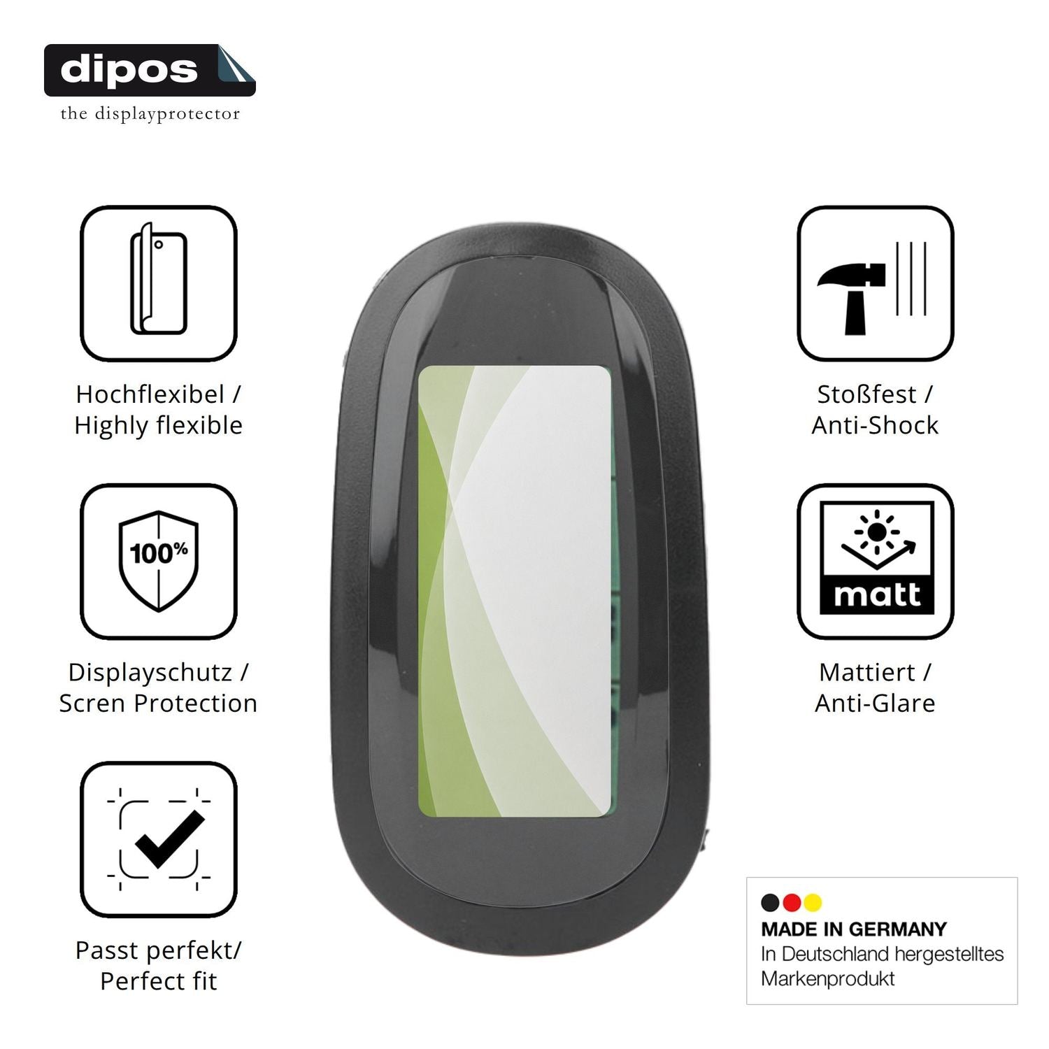 Displayschutz hergestellt in Deutschland, höchste Qualität made in Germany
