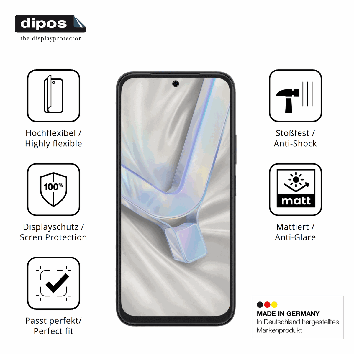 Displayschutz hergestellt in Deutschland, höchste Qualität made in Germany