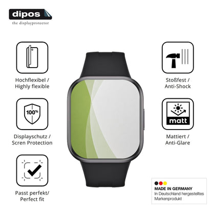 2x Full Cover matte Film for Xiaomi Redmi Watch 6 Active Screen Protector Anti-Shock