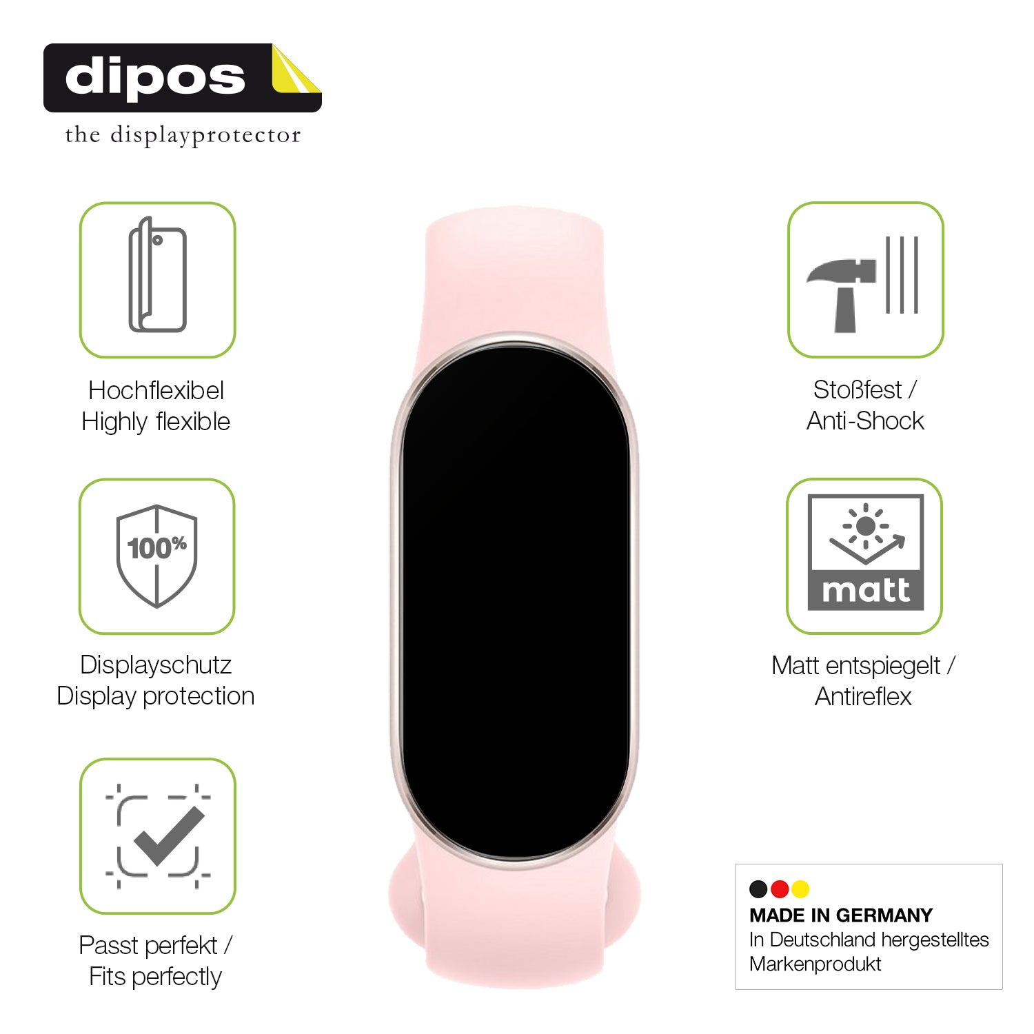 Displayschutz hergestellt in Deutschland, höchste Qualität made in Germany