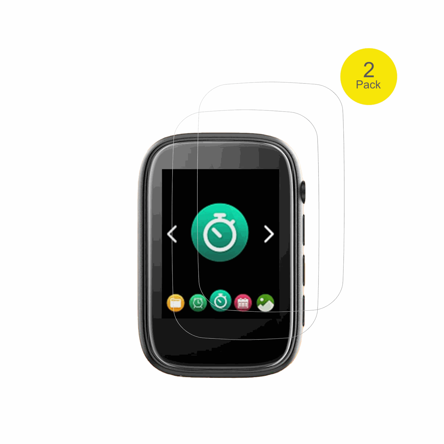 colorcoolA3 MP3-Player mit aufgebrachter dipos Displayschutzfolie, glasklare Darstellung ohne Einschränkungen