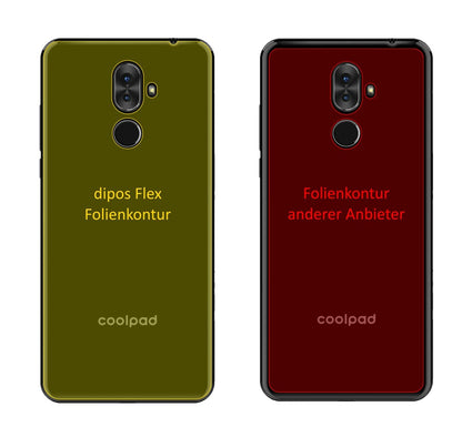 CoolpadNote 8 Rückseite mit aufgebrachter dipos Displayschutzfolie, glasklare Darstellung ohne Einschränkungen