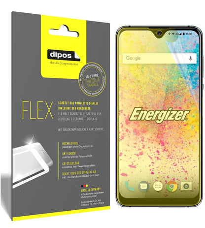 EnergizerUltimate U620S Pop mit aufgebrachter dipos Displayschutzfolie, glasklare Darstellung ohne Einschränkungen