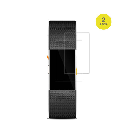FitbitCharge 2 mit aufgebrachter dipos Displayschutzfolie, glasklare Darstellung ohne Einschränkungen