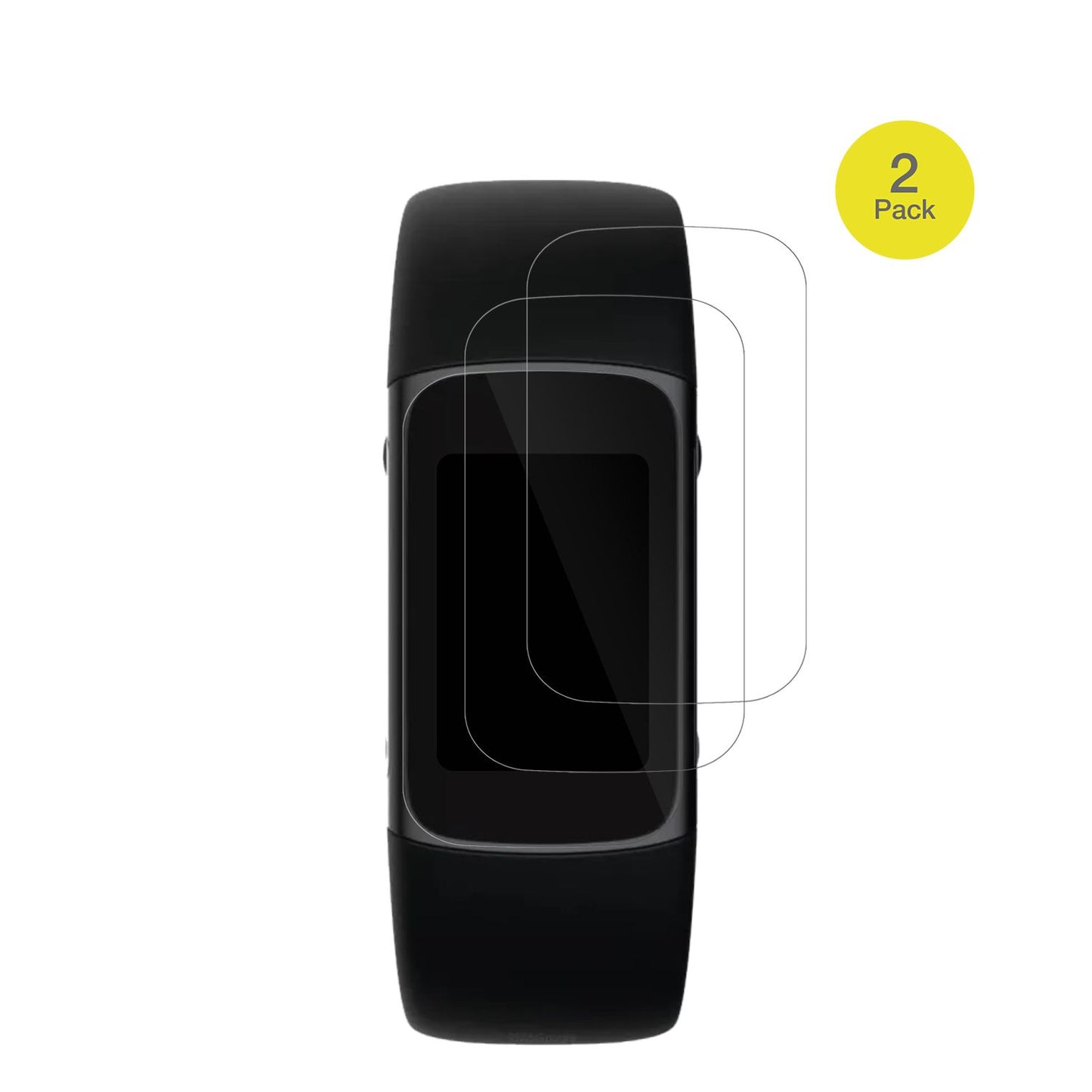 FitbitCharge 6 mit aufgebrachter dipos Displayschutzfolie, glasklare Darstellung ohne Einschränkungen
