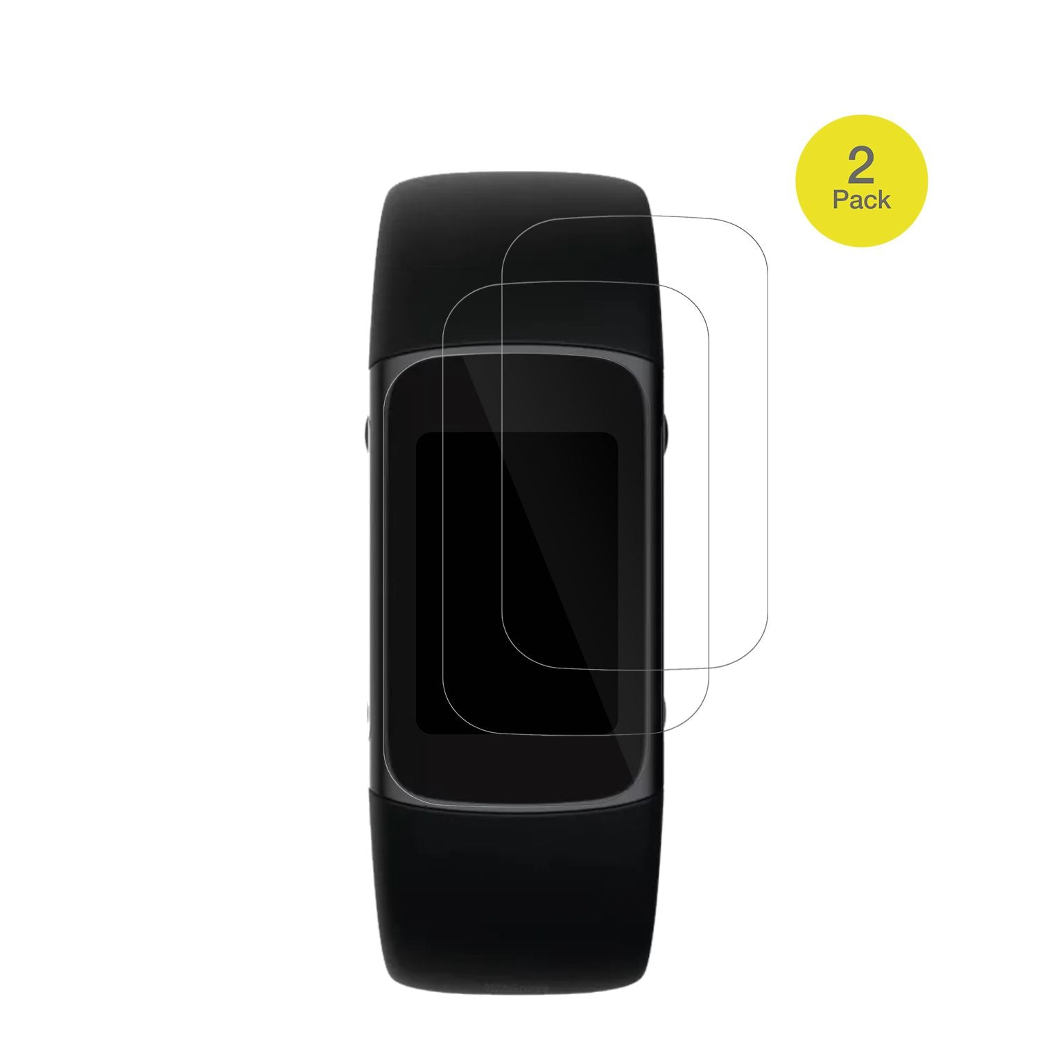 FitbitCharge 6 mit aufgebrachter dipos Displayschutzfolie, glasklare Darstellung ohne Einschränkungen