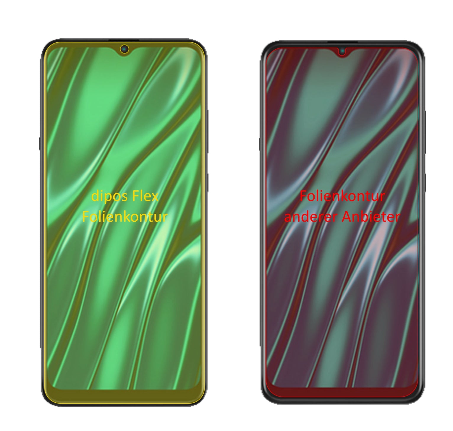 HiSenseKing Kong 6 mit aufgebrachter dipos Displayschutzfolie, glasklare Darstellung ohne Einschränkungen
