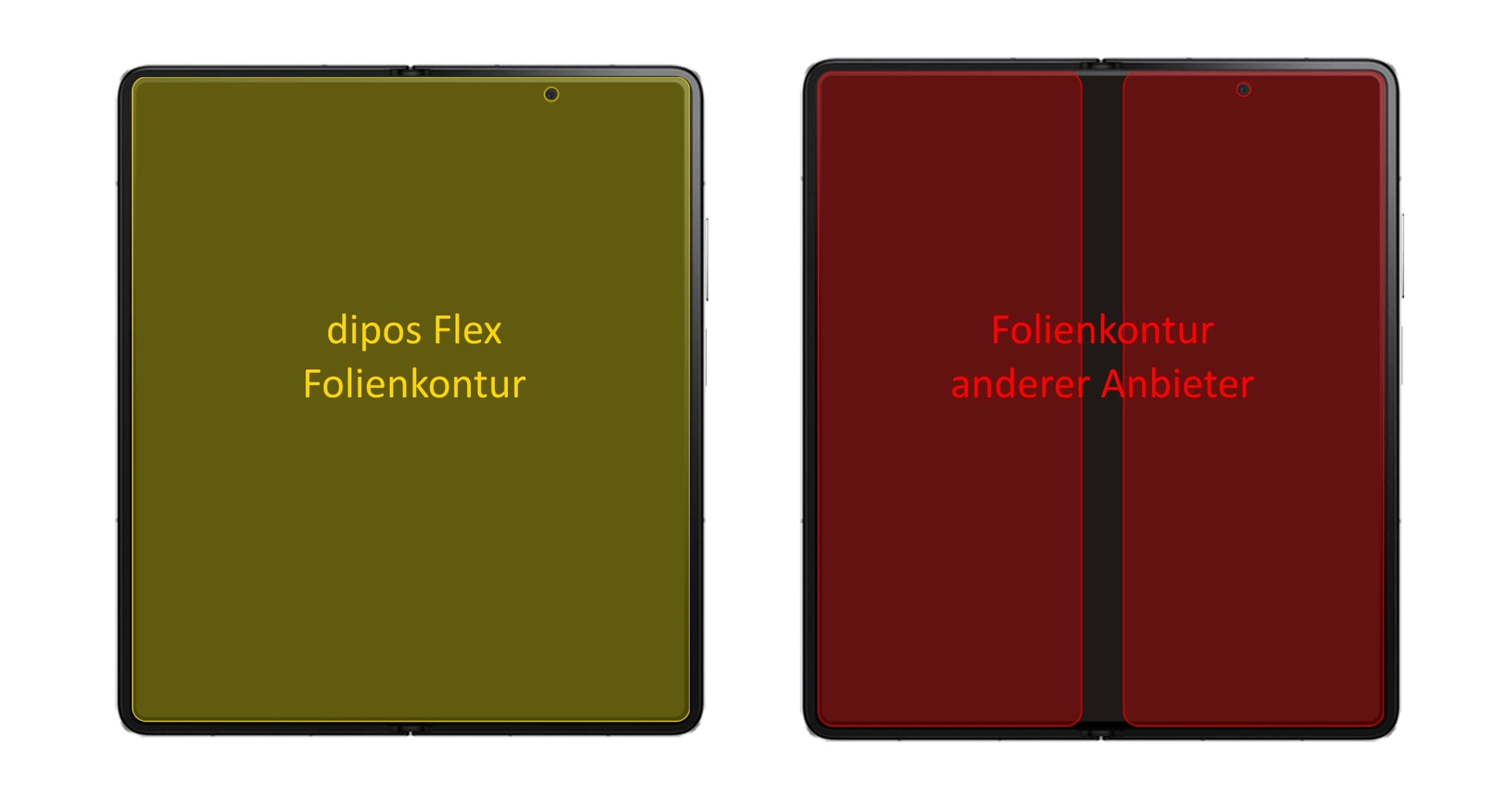 HonorMagic V mit aufgebrachter dipos Displayschutzfolie, glasklare Darstellung ohne Einschränkungen
