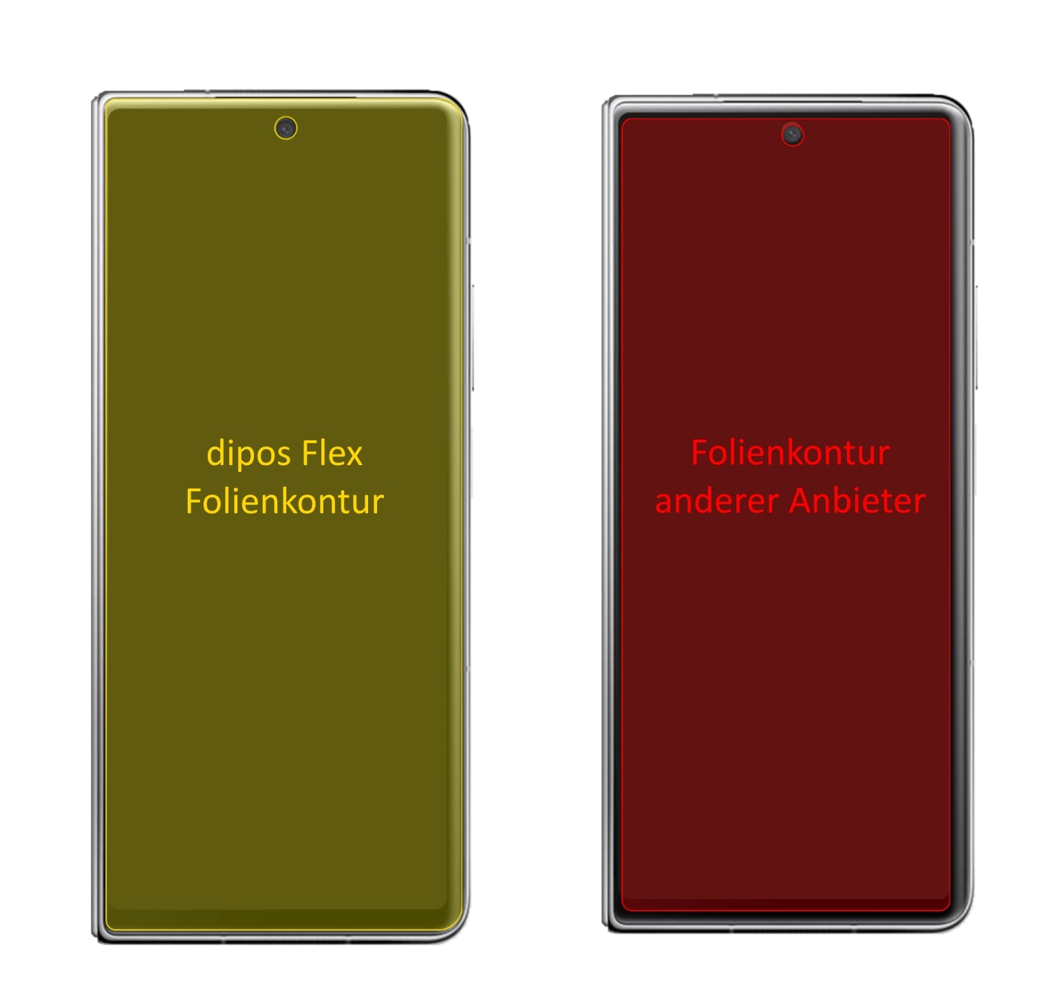 HonorMagic V Rückseite mit aufgebrachter dipos Displayschutzfolie, glasklare Darstellung ohne Einschränkungen