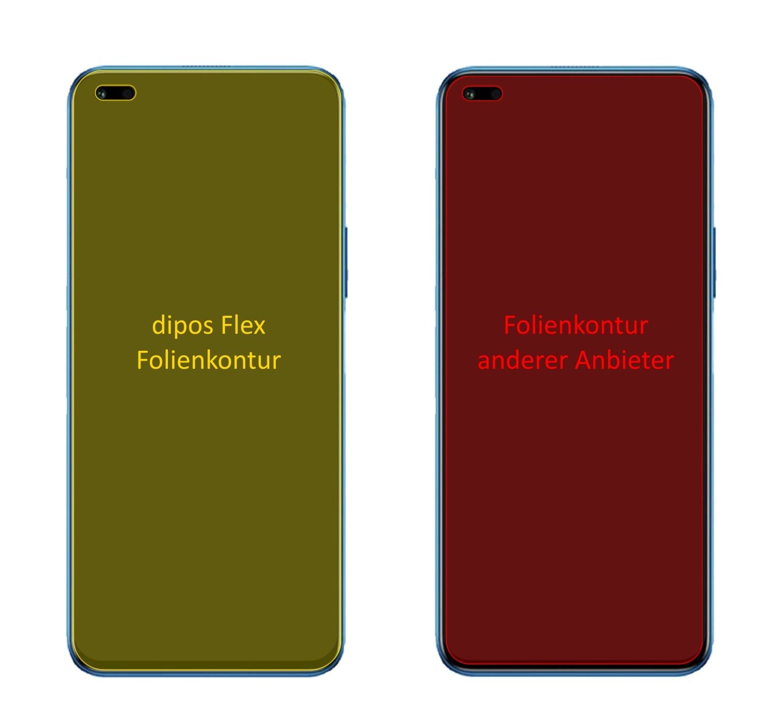 HonorPlay 5 Youth mit aufgebrachter dipos Displayschutzfolie, glasklare Darstellung ohne Einschränkungen