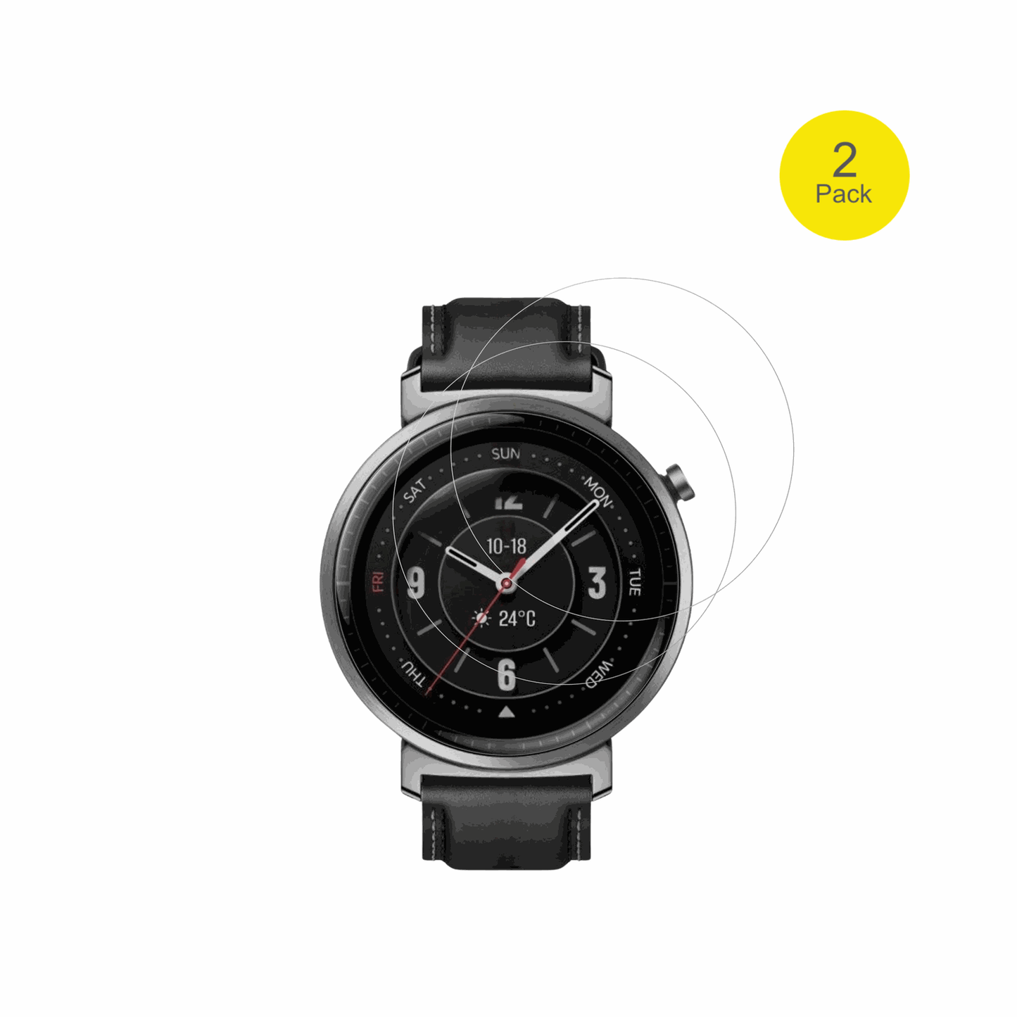 HonorWatch GS 5 mit aufgebrachter dipos Displayschutzfolie, glasklare Darstellung ohne Einschr�nkungen