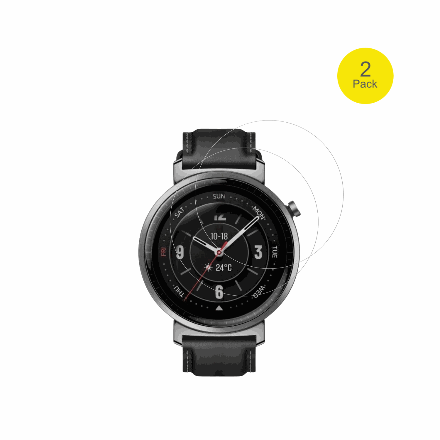 HonorWatch GS 5 mit aufgebrachter dipos Displayschutzfolie, glasklare Darstellung ohne Einschr�nkungen