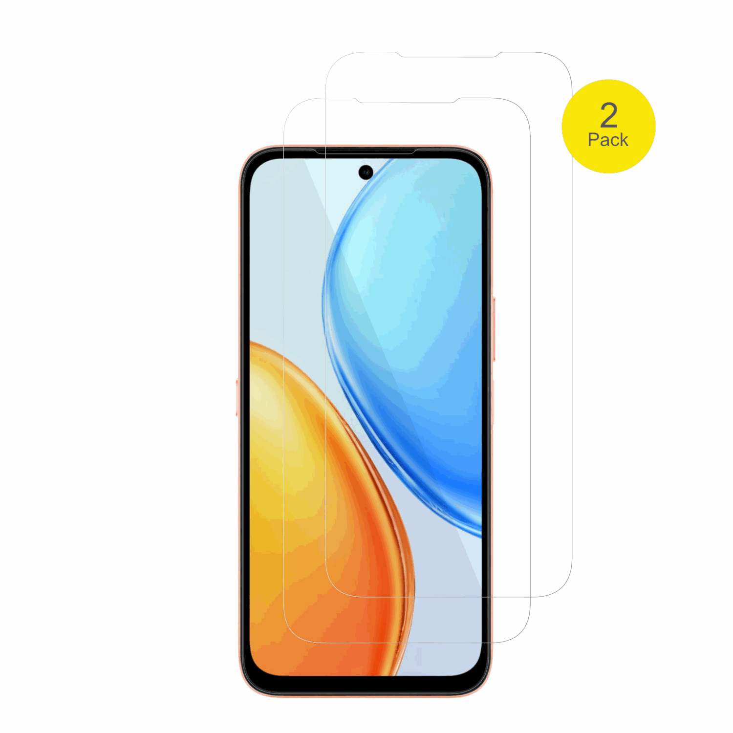 HonorX7e mit aufgebrachter dipos Displayschutzfolie, glasklare Darstellung ohne Einschränkungen