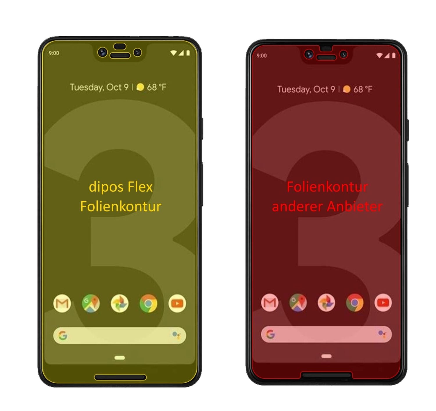 HTCExodus 1 mit aufgebrachter dipos Displayschutzfolie, glasklare Darstellung ohne Einschränkungen