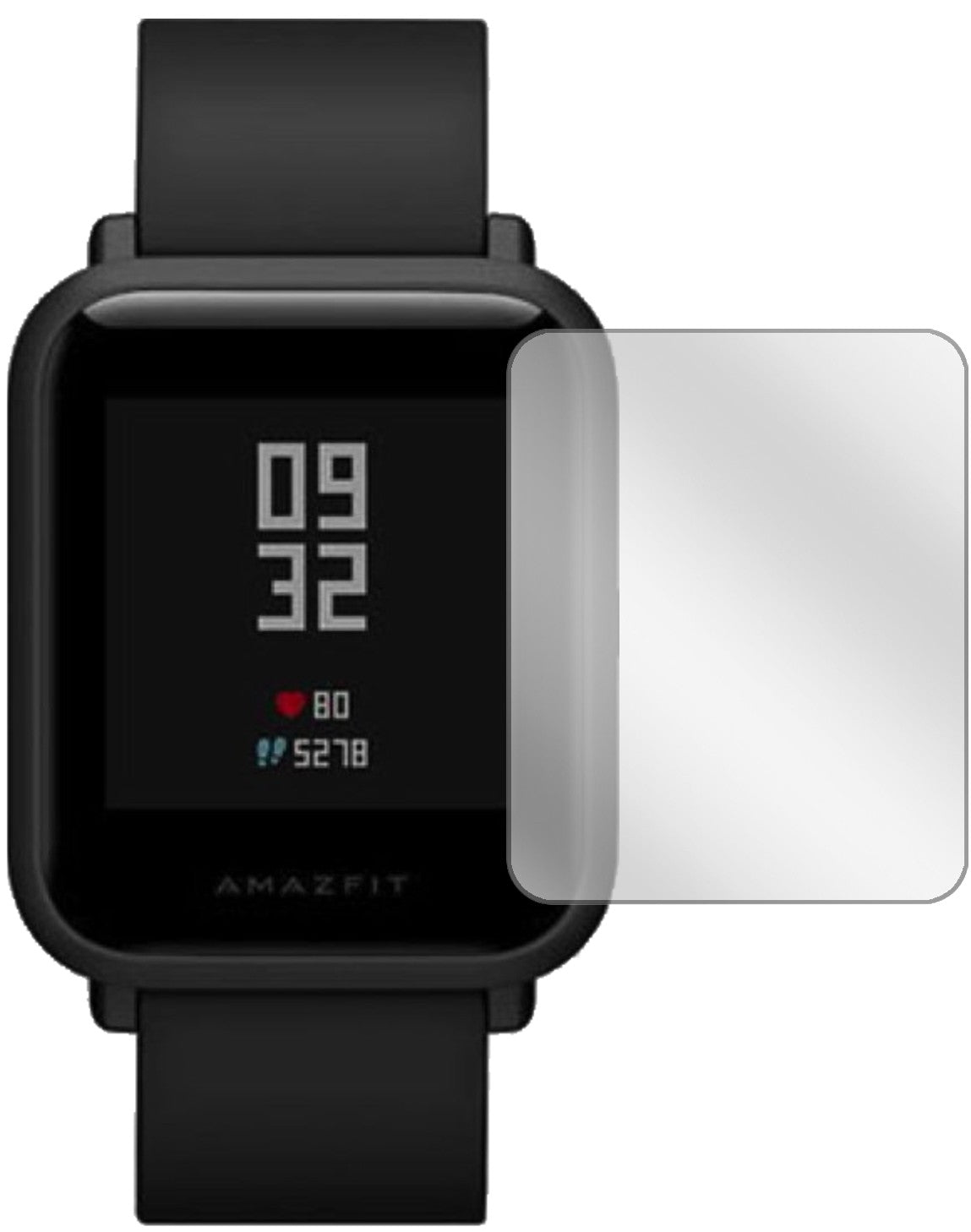 Klare Displayschutzfolie von dipos passend für Huami Amazfit Bip, 100% Displayabdeckung und blasenfreie Montage