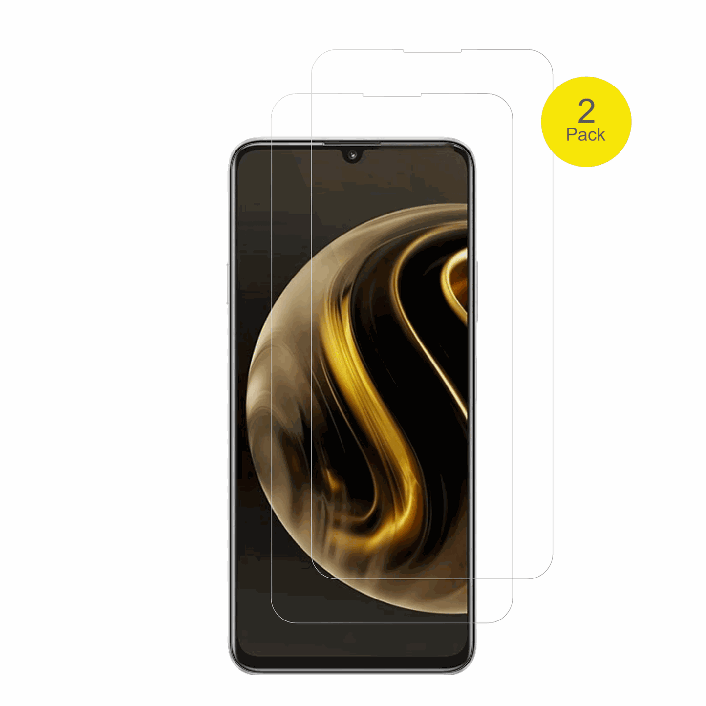 HuaweiEnjoy 70 mit aufgebrachter dipos Displayschutzfolie, glasklare Darstellung ohne Einschränkungen