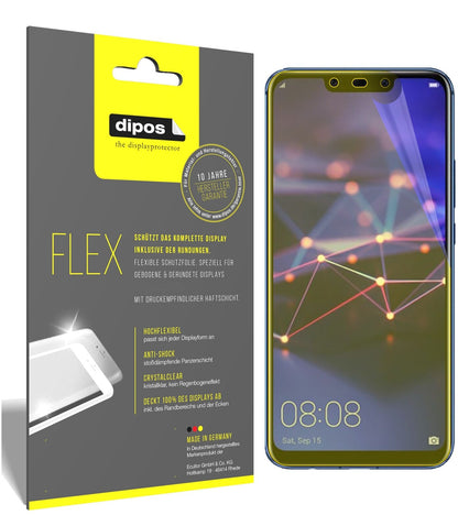 HuaweiMate 20 Lite mit aufgebrachter dipos Displayschutzfolie, glasklare Darstellung ohne Einschränkungen